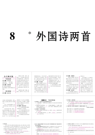 （遵义专版）九年级语文下册 第二单元 8 外国诗两首课件 语文版-语文版初中九年级下册语文课件