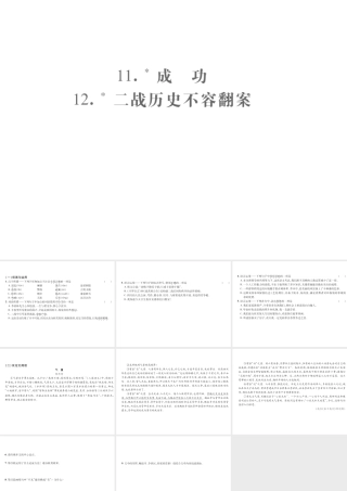 （遵义专版）九年级语文上册 第三单元 11 成功 12 二战不历史容翻案小手册课件 语文版-语文版初中九年级上册语文课件