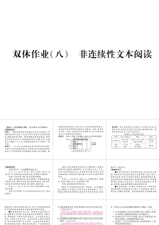 （遵义专版）九年级语文下册 第二单元双休作业（八)非连续性文本阅读课件 语文版-语文版初中九年级下册语文课件