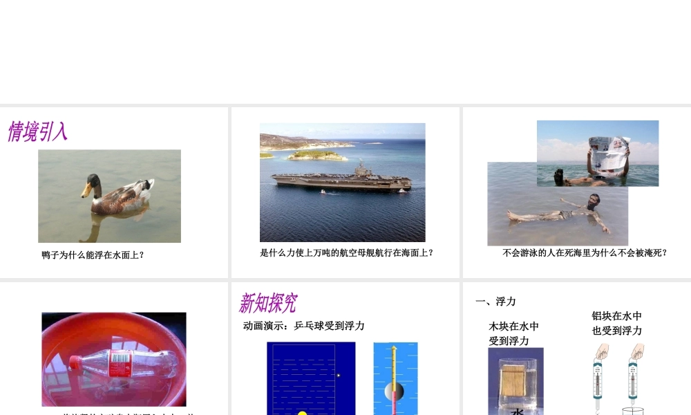 （遵义专版）春八年级物理全册 9.1 认识浮力课件 （新版）沪科版-（新版）沪科版初中八年级全册物理课件