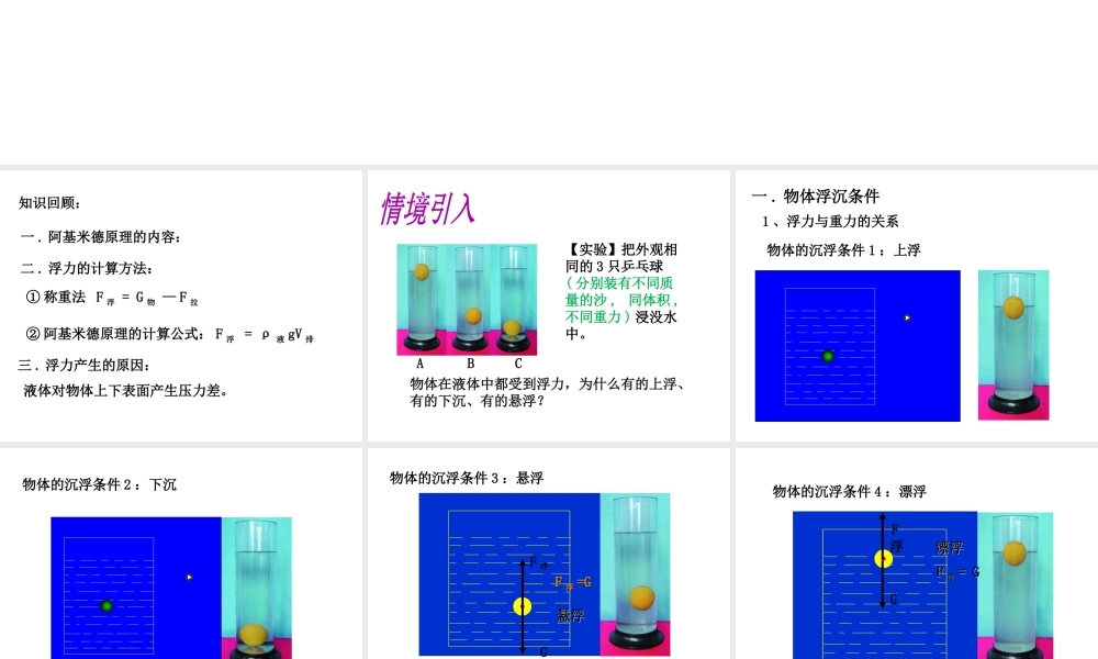 （遵义专版）春八年级物理全册 9.3 物体的浮与沉课件 （新版）沪科版-（新版）沪科版初中八年级全册物理课件