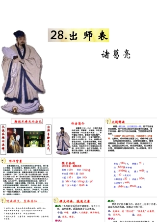 （遵义专版）九年级语文下册 第七单元 28《出师表》教材课件 语文版-语文版初中九年级下册语文课件