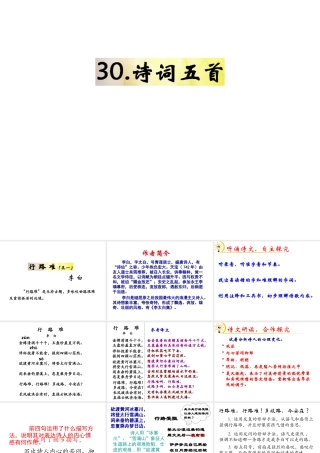 （遵义专版）九年级语文下册 第七单元 30《诗词五首》教材课件 语文版-语文版初中九年级下册语文课件