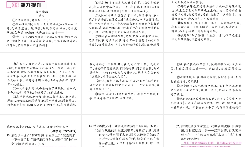 （遵义专版）九年级语文下册 第三单元 10 读《堂吉诃德》课件 语文版-语文版初中九年级下册语文课件