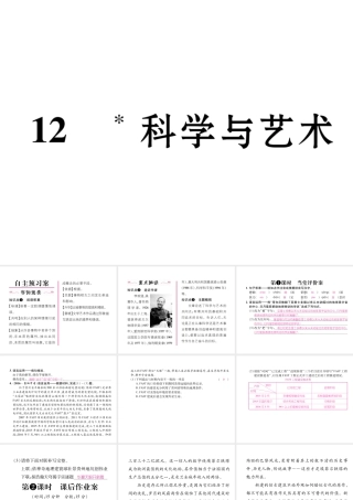 （遵义专版）九年级语文下册 第三单元 12 科学与艺术课件 语文版-语文版初中九年级下册语文课件