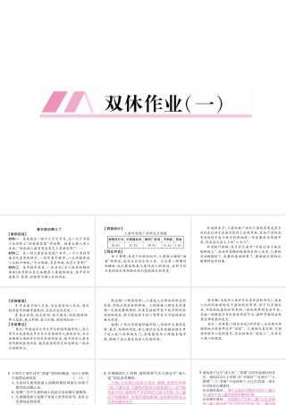 （遵义专版）七年级语文下册 双休作业（一）课件 新人教版-新人教版初中七年级下册语文课件