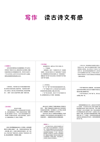 （遵义专版）八年级语文上册 写作 读古诗文有感课件 语文版-语文版初中八年级上册语文课件
