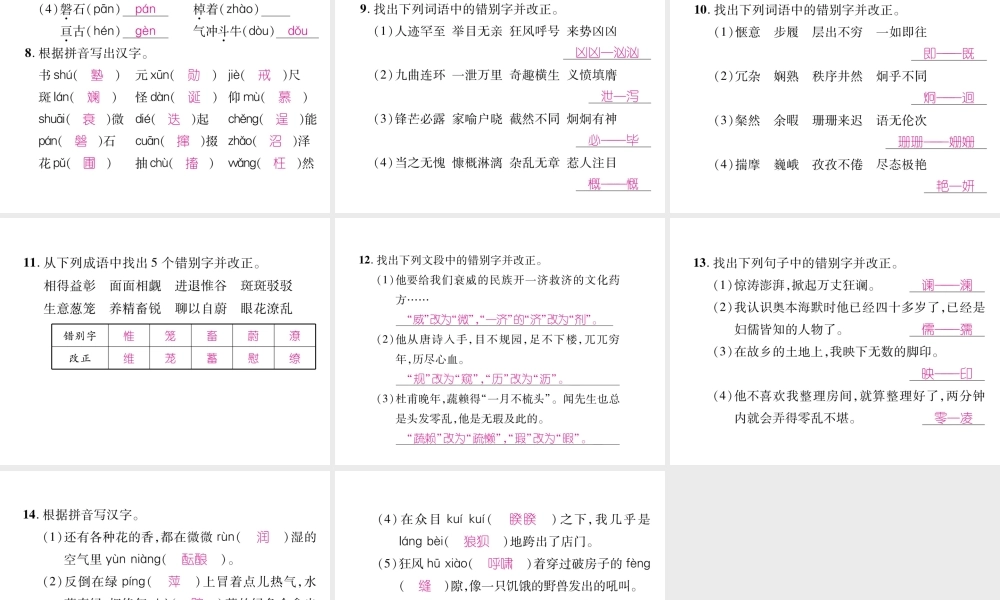 （遵义专版）七年级语文下册 专题1 字音与字形课件 新人教版-新人教版初中七年级下册语文课件
