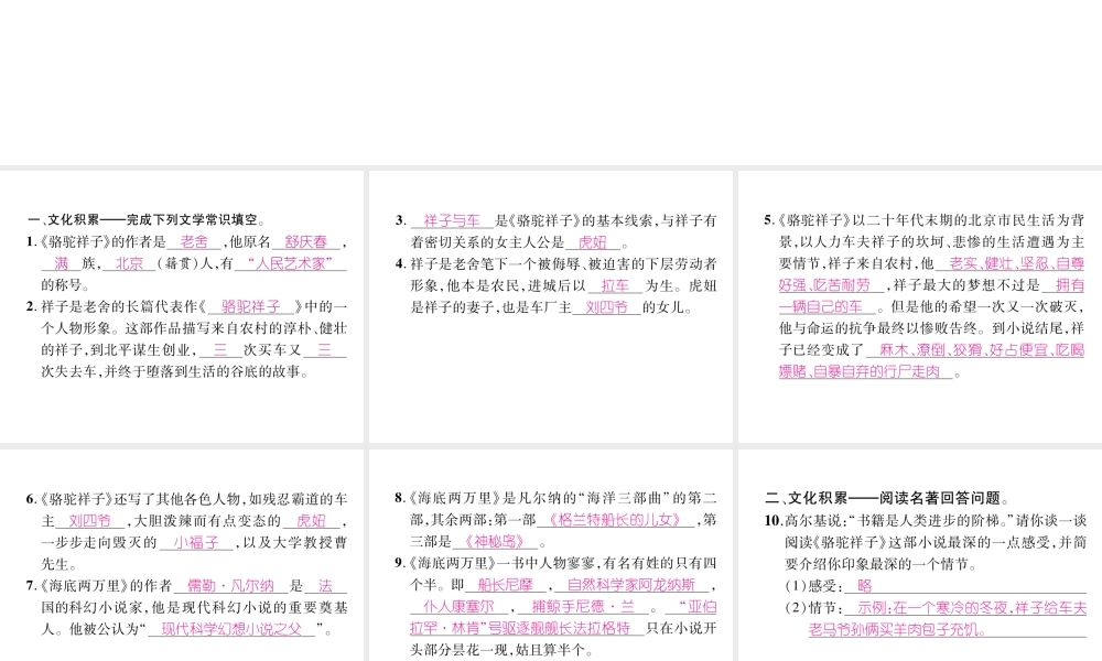 （遵义专版）七年级语文下册 专题6 名著阅读课件 新人教版-新人教版初中七年级下册语文课件