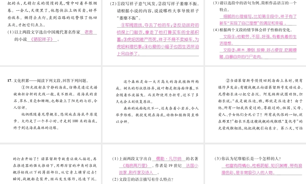 （遵义专版）七年级语文下册 专题6 名著阅读课件 新人教版-新人教版初中七年级下册语文课件