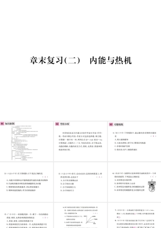 （遵义专版）春九年级物理全册 第十三章 内能与热机章末复习（二）内能与热机课件 （新版）沪科版-（新版）沪科版初中九年级全册物理课件