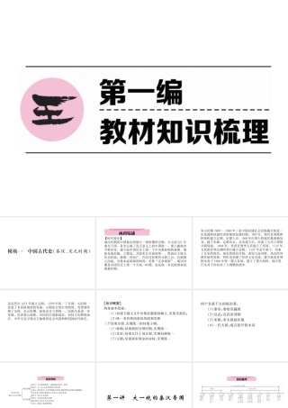 （遵义专版）中考历史总复习 第1编 教材知识梳理篇 第1讲 大一统的秦汉帝国（精讲）课件-人教版初中九年级全册历史课件