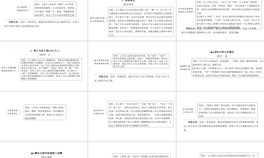 （遵义专版）中考语文 古诗词复习课件-人教版初中九年级全册语文课件