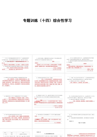 （遵义专版）中考语文 专题复习训练十四 综合性学习课件-人教版初中九年级全册语文课件