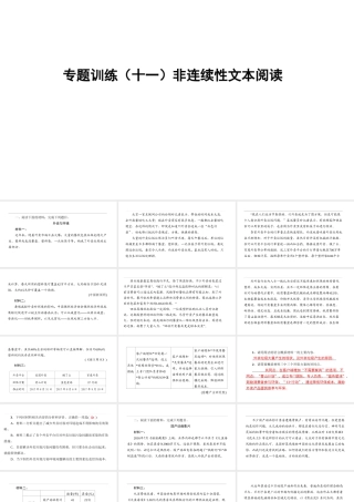 （遵义专版）中考语文 专题复习训练十一 非连续性文本阅读课件-人教版初中九年级全册语文课件