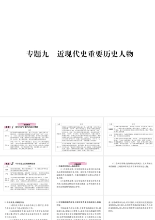 （遵义专版）中考历史总复习 第2编 热点专题速查篇 专题9 近现代史重要历史人物（精讲）课件-人教版初中九年级全册历史课件