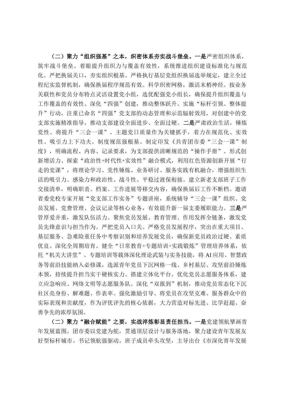 团市委党组书记2025年抓基层党建工作述职报告_第2页