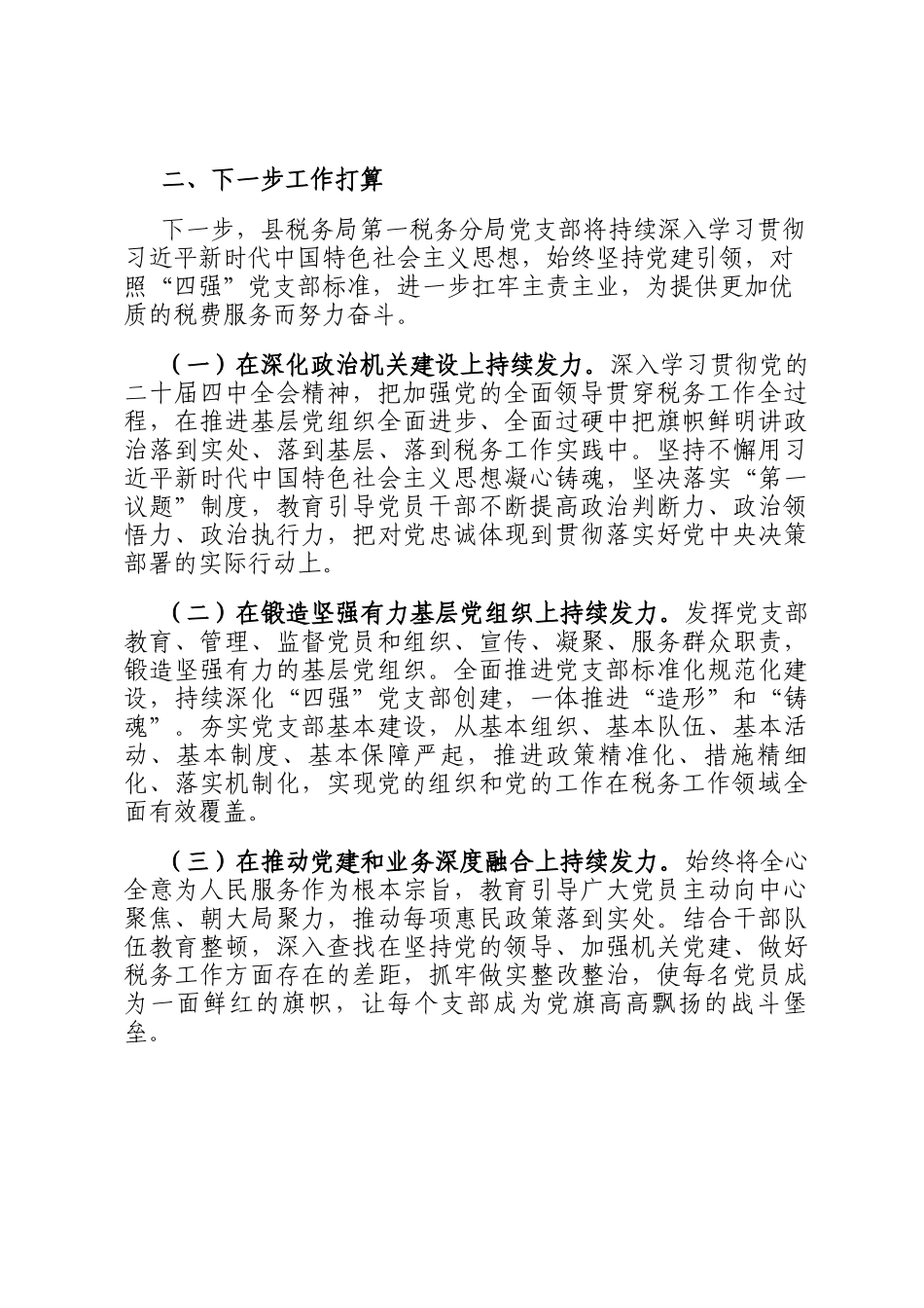 县税务局党支部2025年抓基层党建工作述职报告_第3页