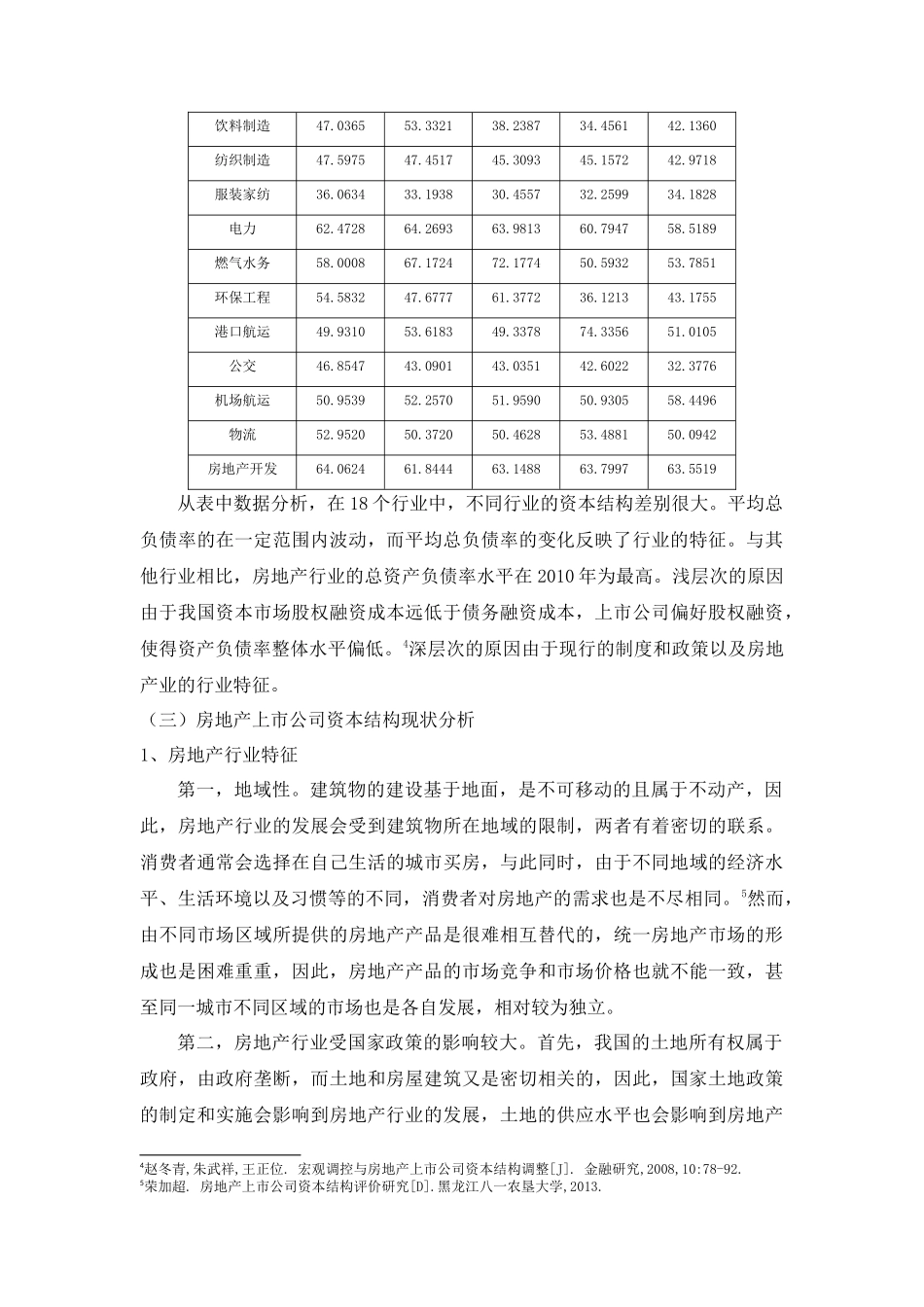房地产上市公司资本结构的研究分析    财务管理专业_第3页
