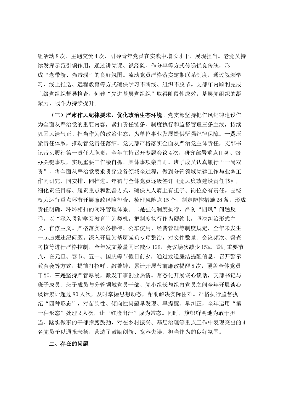 乡政府机关党支部2025年工作情况总结_第3页