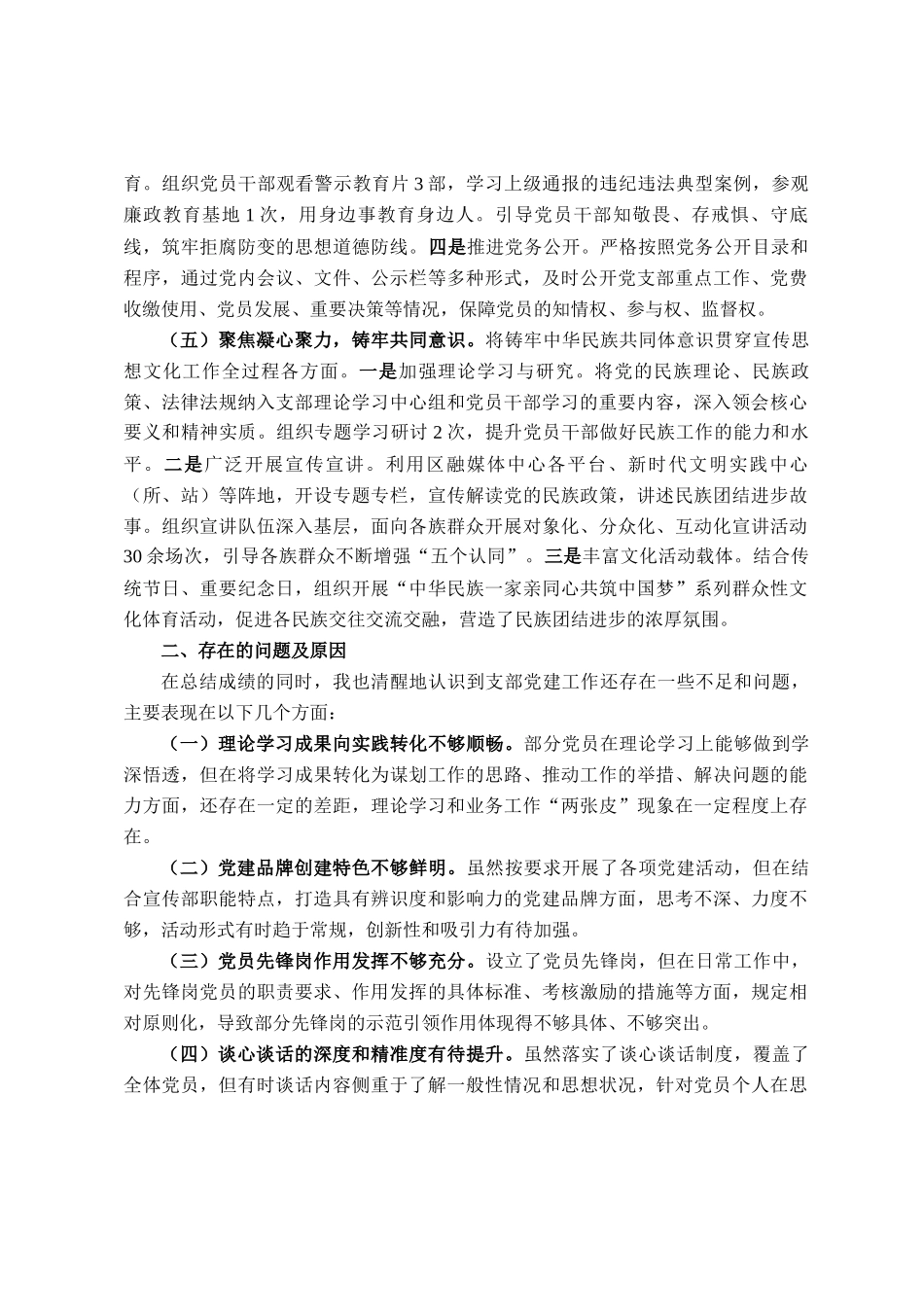 宣传部党支部书记党建工作述职报告_第3页