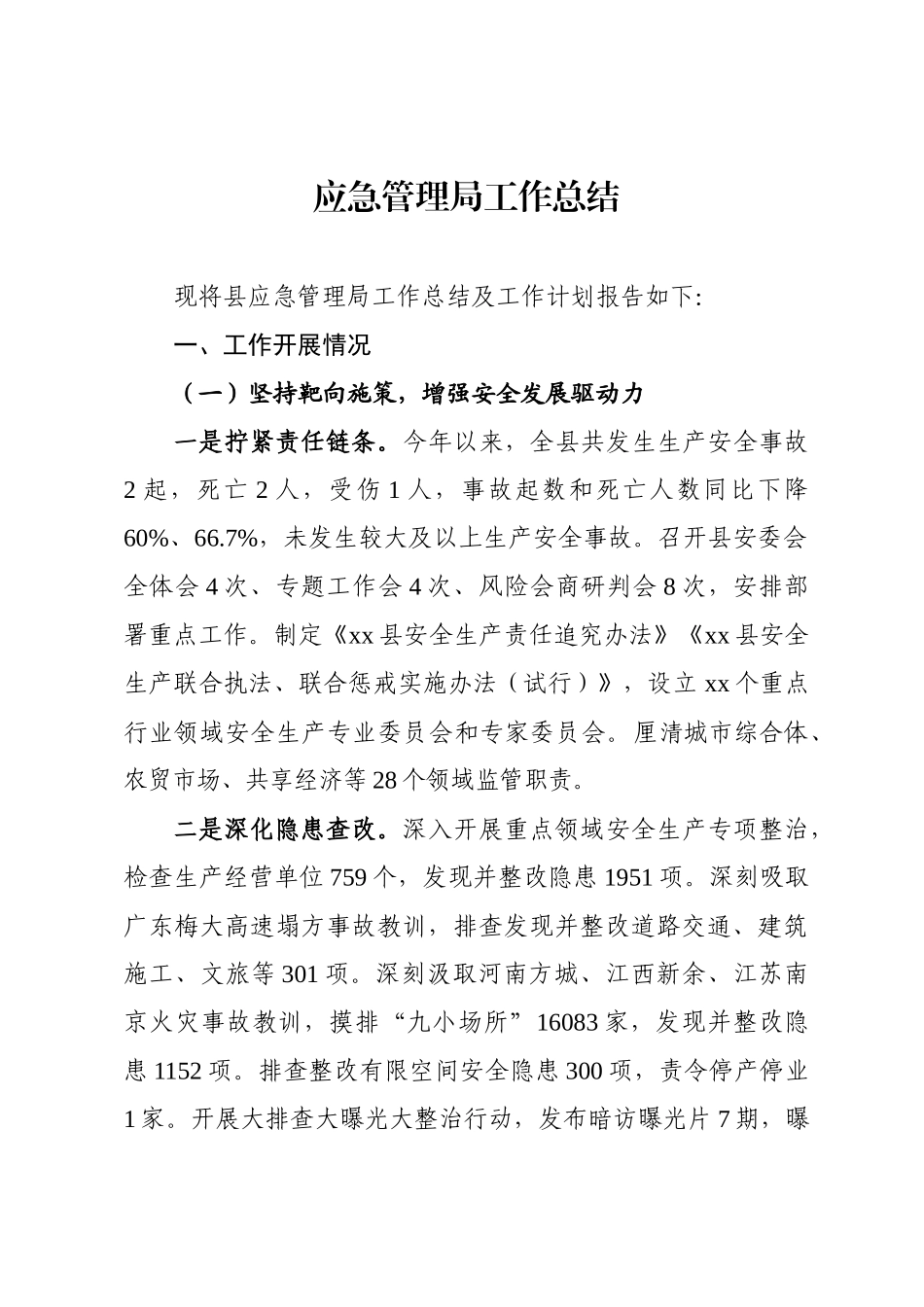 应急管理局工作总结_第1页