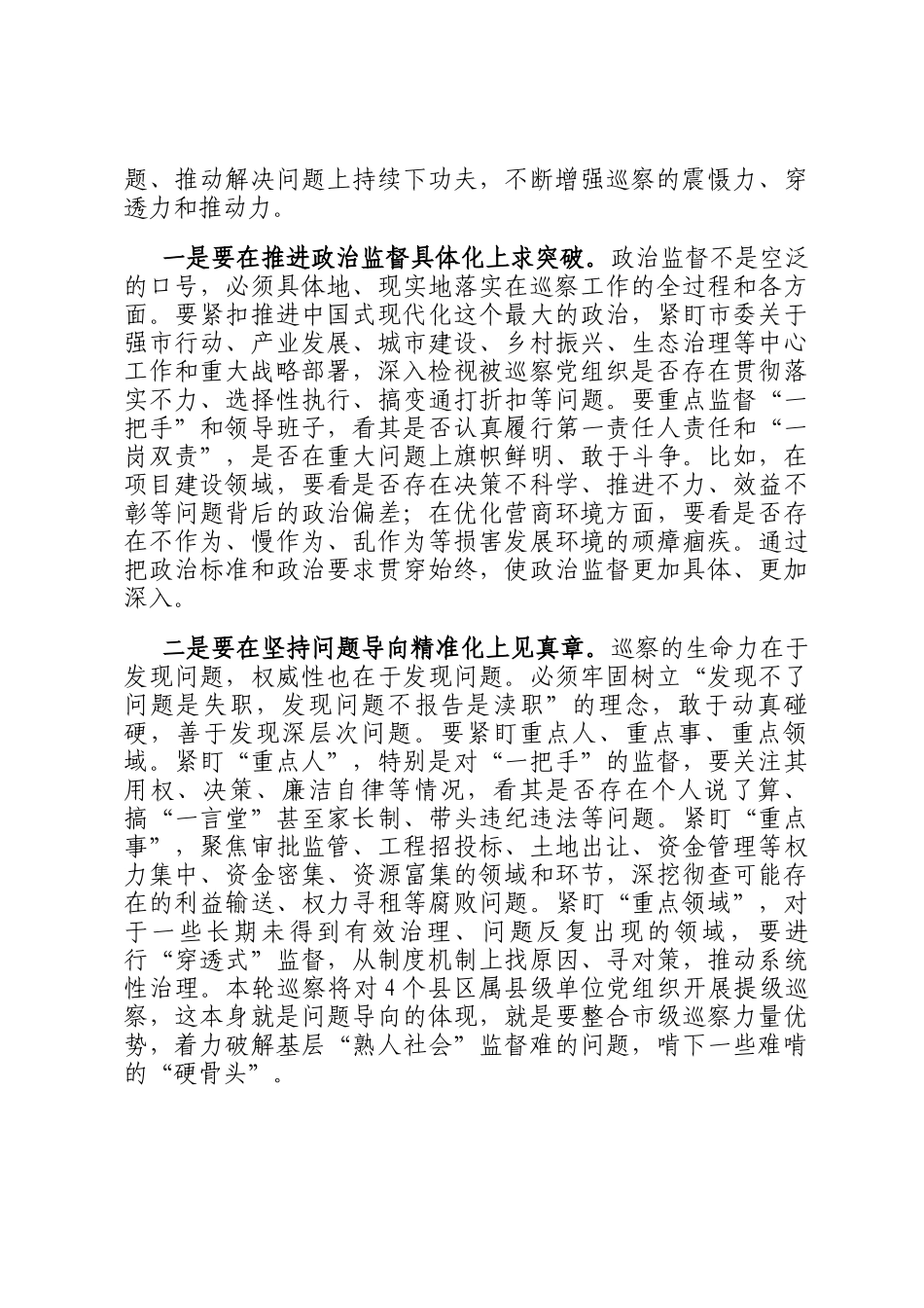 在2025年全市巡察工作会议暨六届市委第七轮巡察动员部署会上的讲话_第3页