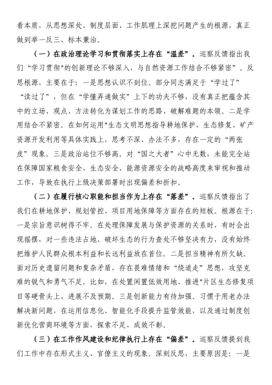 在2025年县自然资源局党组关于巡察“回头看”反馈意见整改工作专题会议上的讲话_第3页