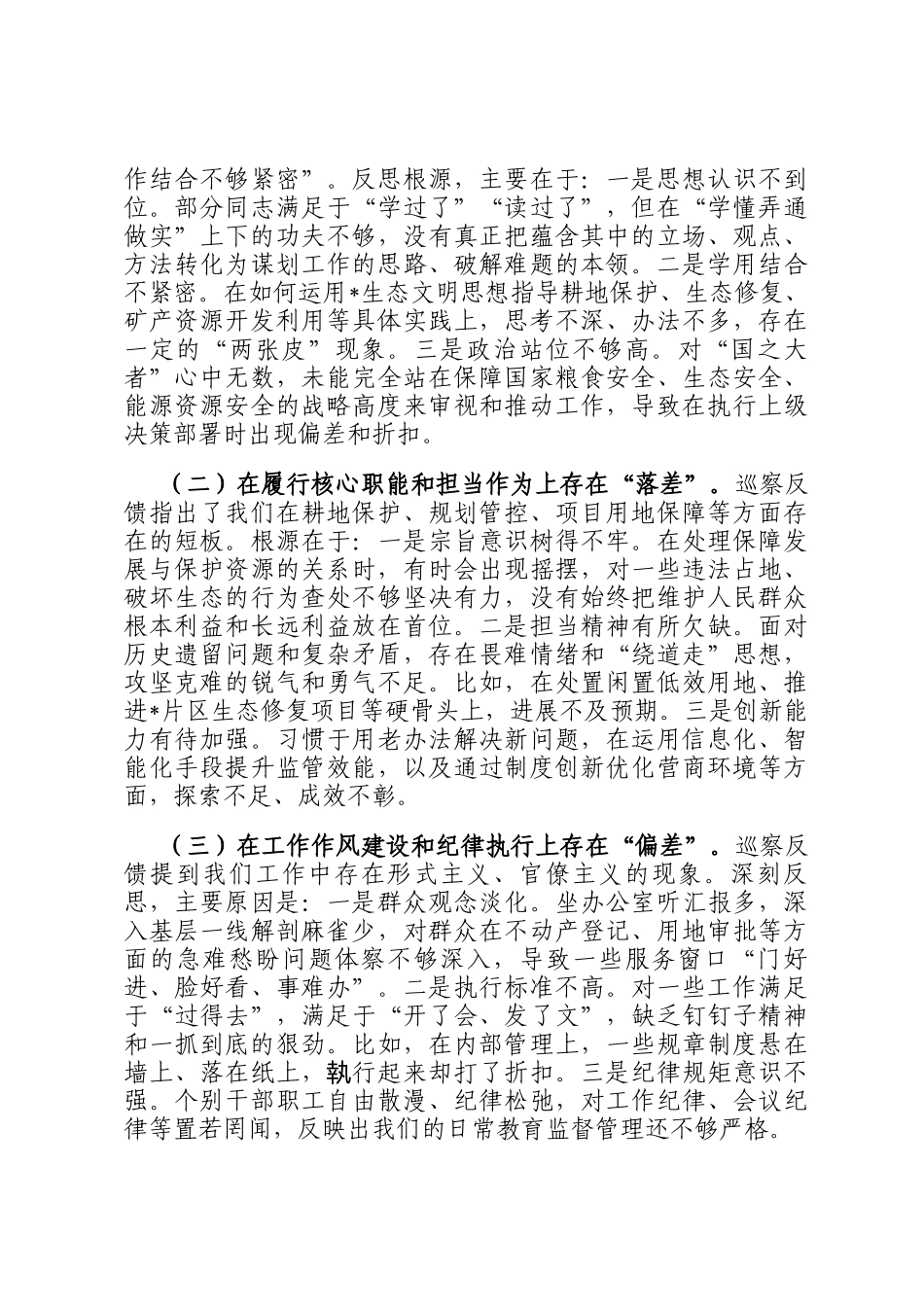 在2025年县自然资源局党组关于巡察回头看反馈意见整改工作专题会议上的讲话_第3页