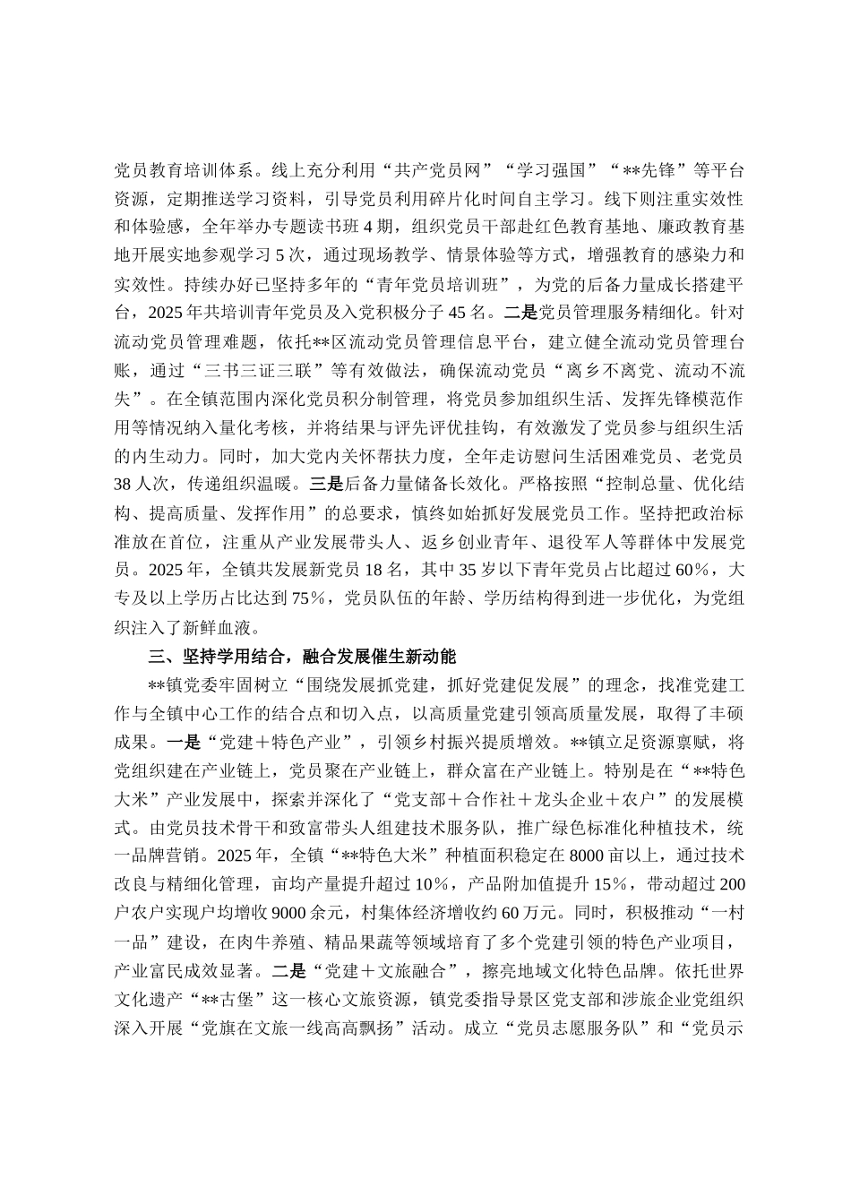 镇2025年党建工作总结_第2页