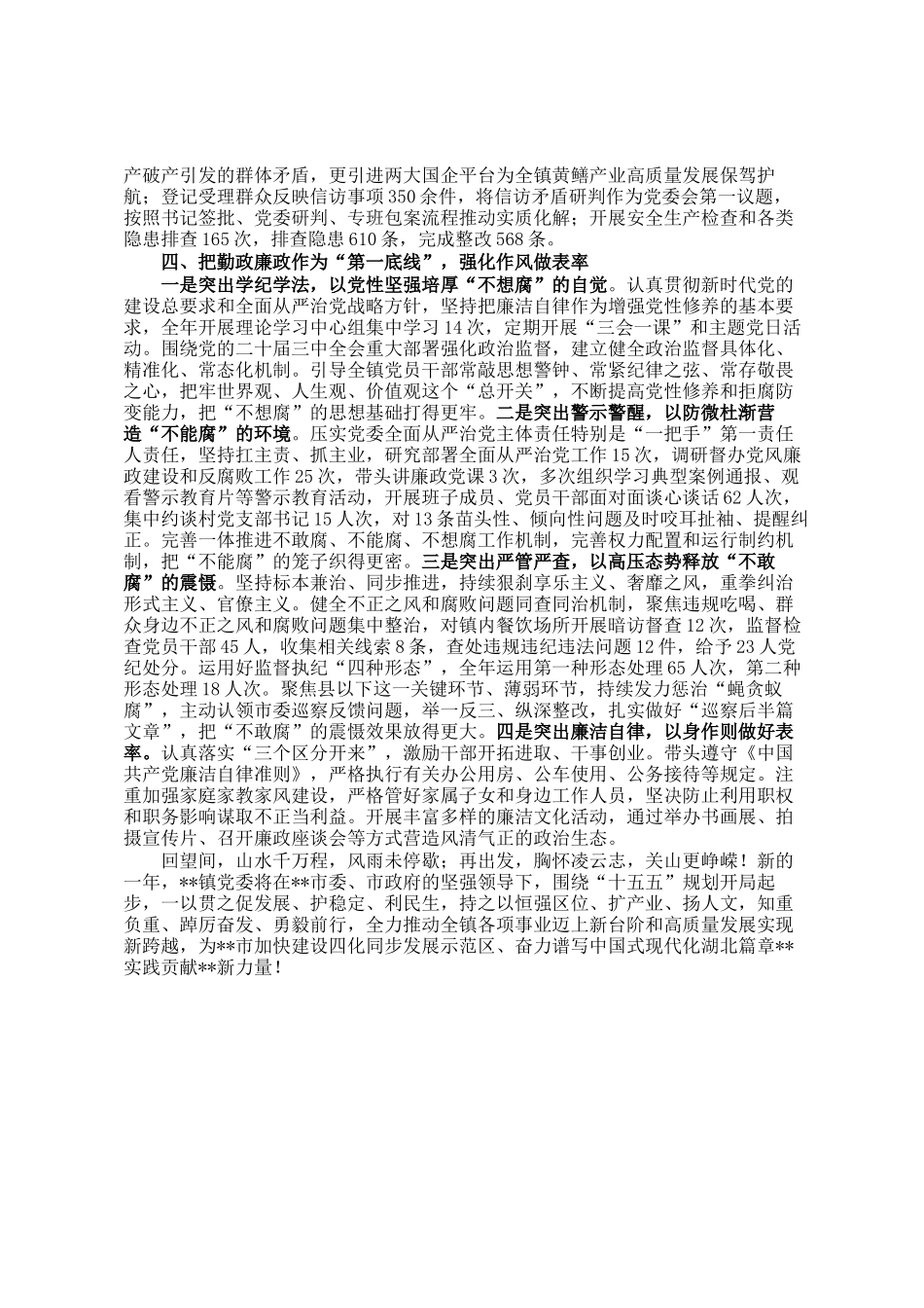 镇2025年度述职述廉报告_第3页