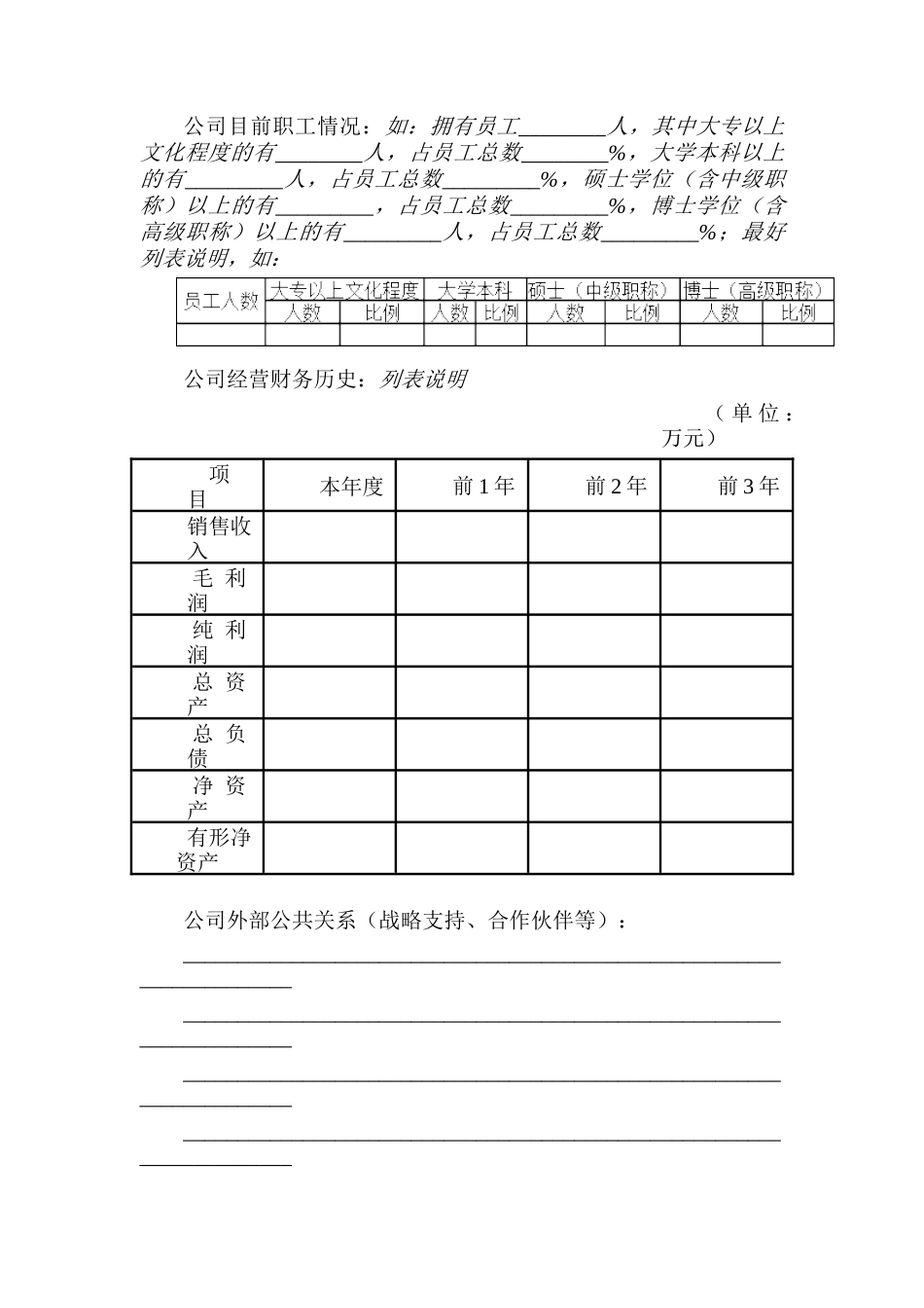 中国风险投资有限公司商业计划书编制参考_第3页