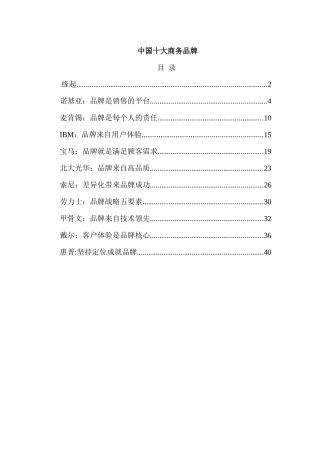 中国十大商务品牌