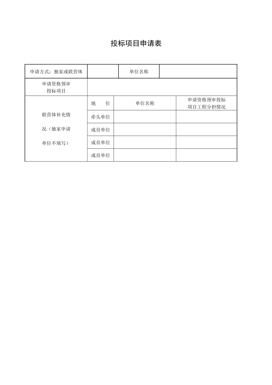 工程施工招标资格预审申报资料表_第2页