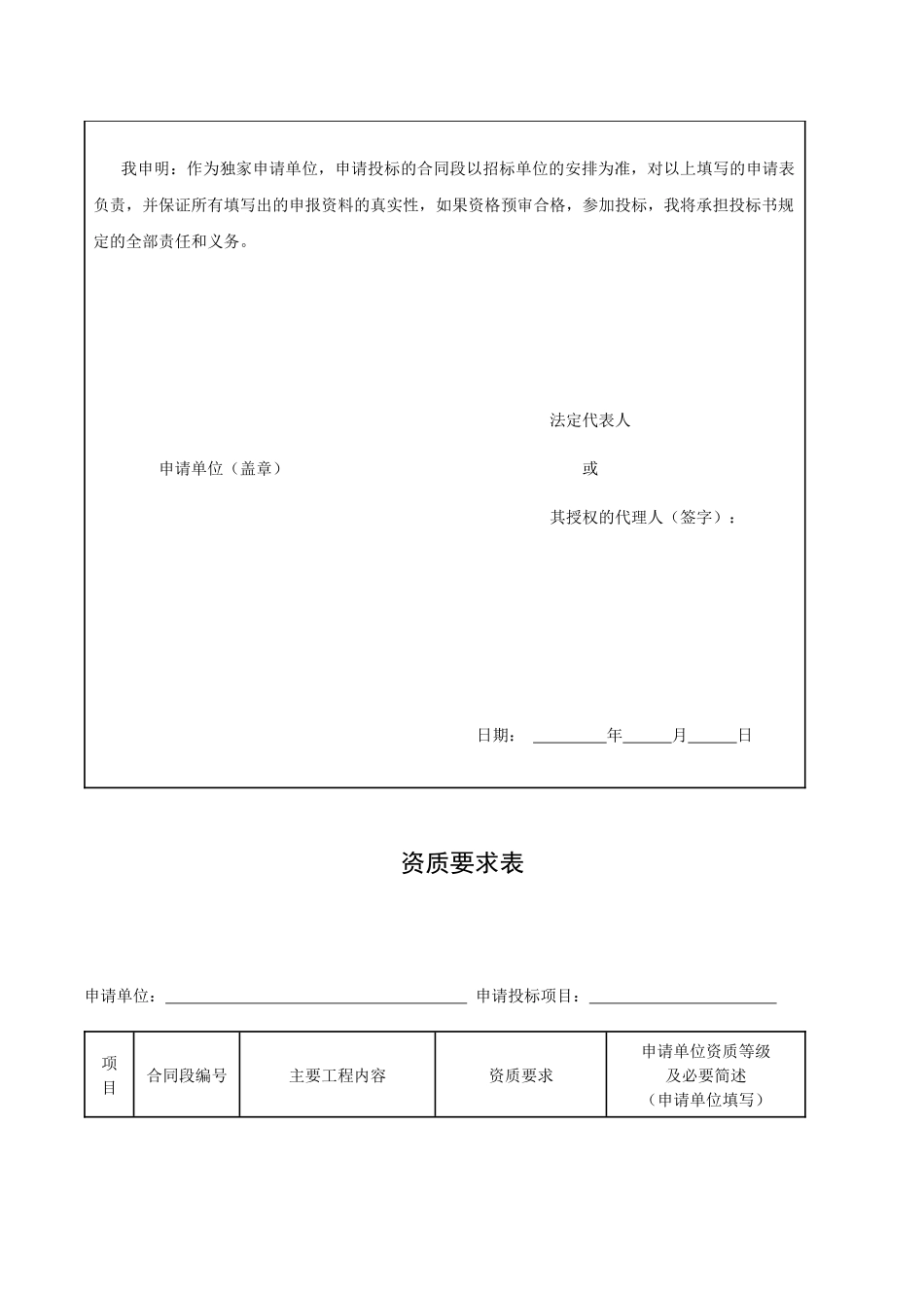 工程施工招标资格预审申报资料表_第3页