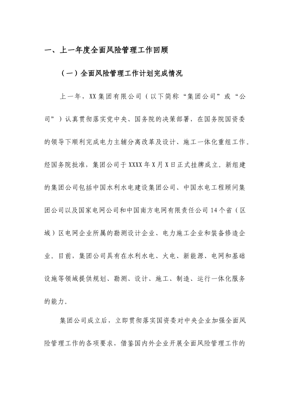 公司年度全面风险管理报告_第2页