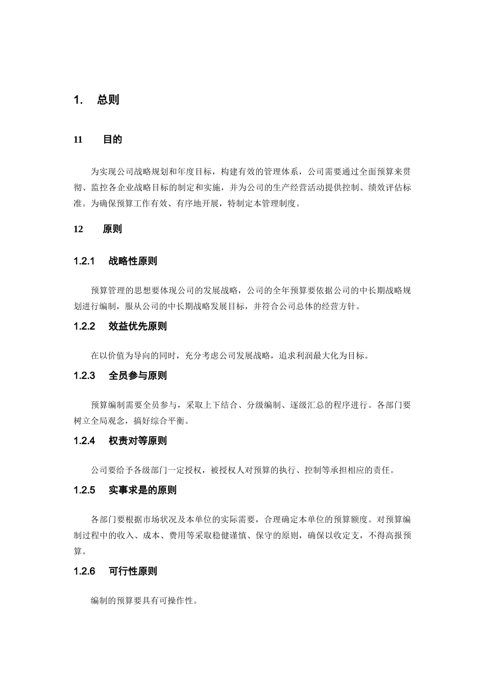 公司全面预算管理实施细则_第3页