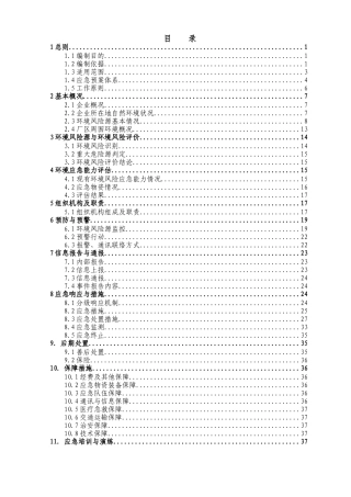 甲醛厂突发环境事件应急预案