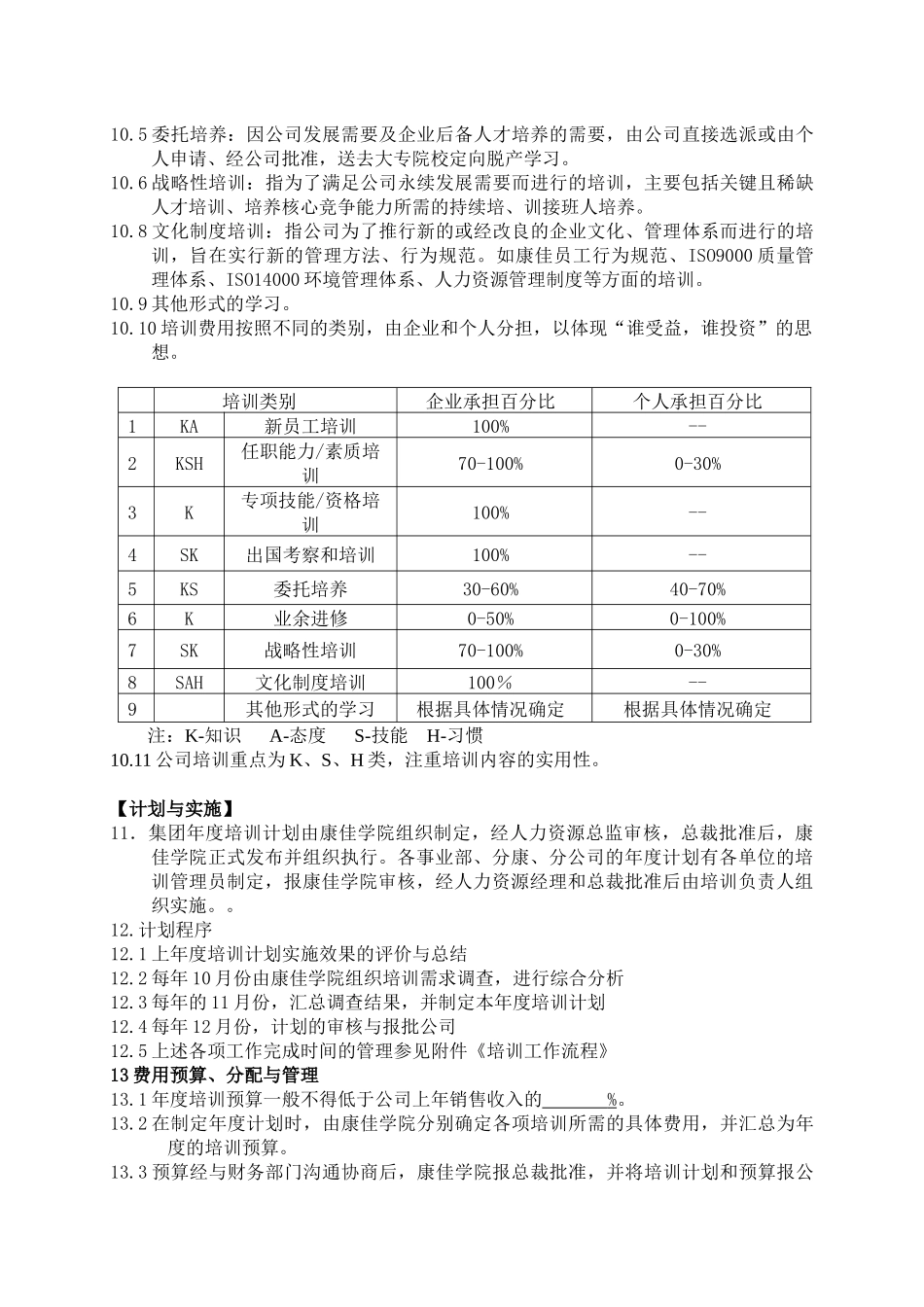 康佳集团股份有限公司员工培训管理办法员工教育培训实施管理办法_第2页