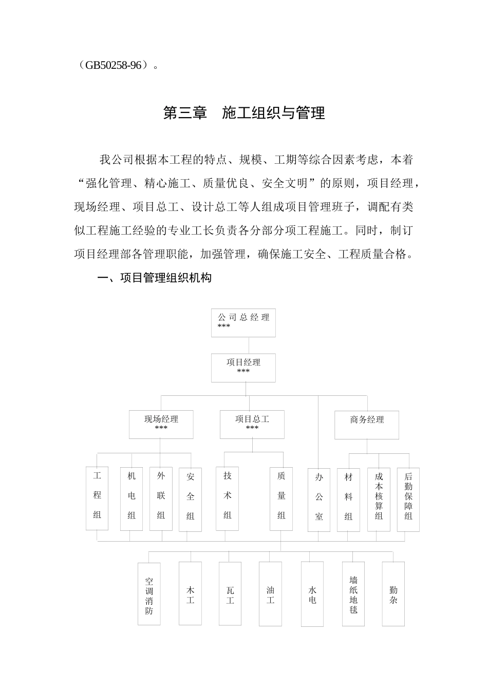 特发信息港大厦C栋一—三层餐厅室内装修工程装饰工程施工组织设计_第3页