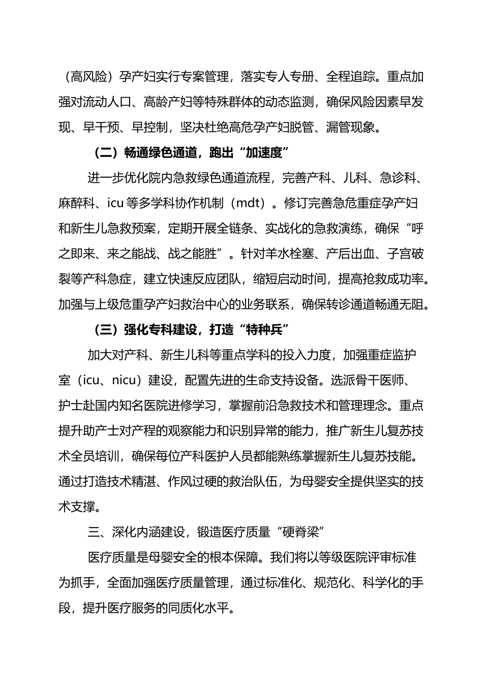 2026年妇幼保健院母婴安全工作计划：筑牢生命防线+守护母婴安康_第3页