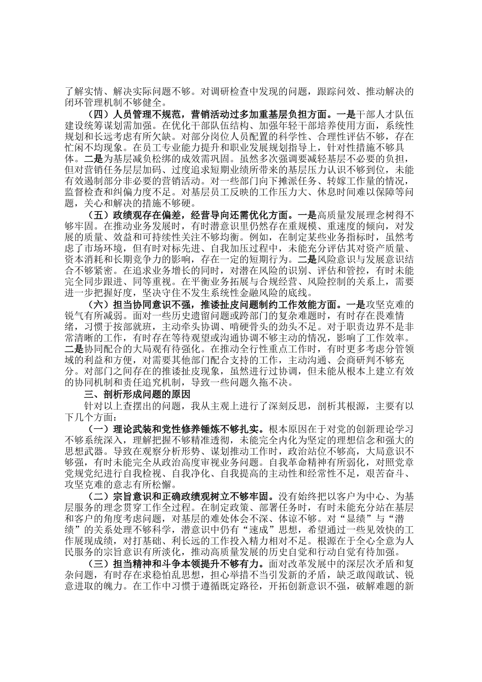 在巡察整改专题民主 生活会上的发言_第2页