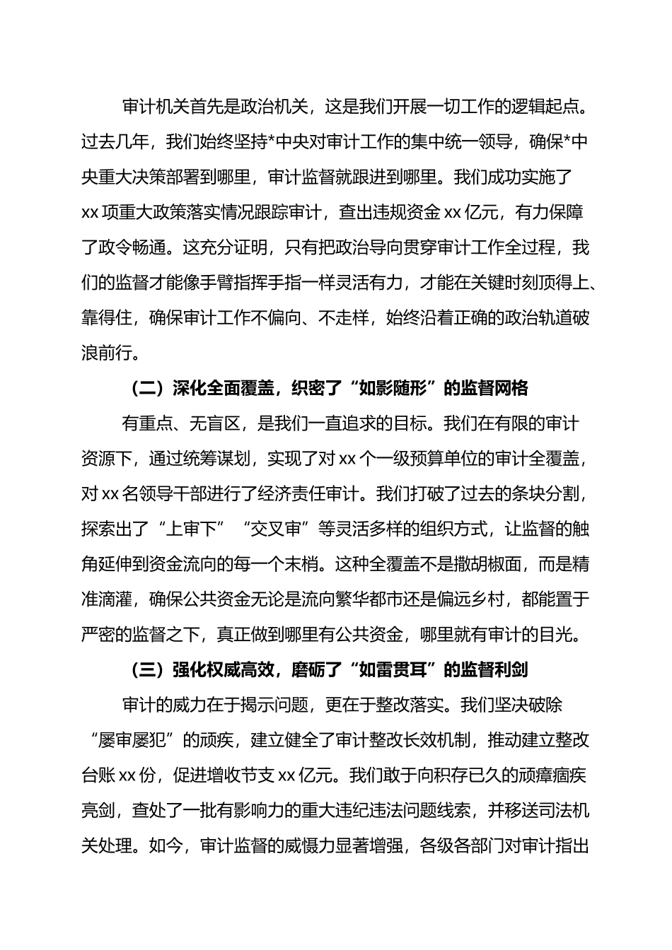 2026年在审计部部长战略务虚会上的发言：锚定经济卫士坐标+开启监督护航新篇_第2页