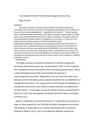 管理会计的概念框架英文翻译分析研究   财务管理专业