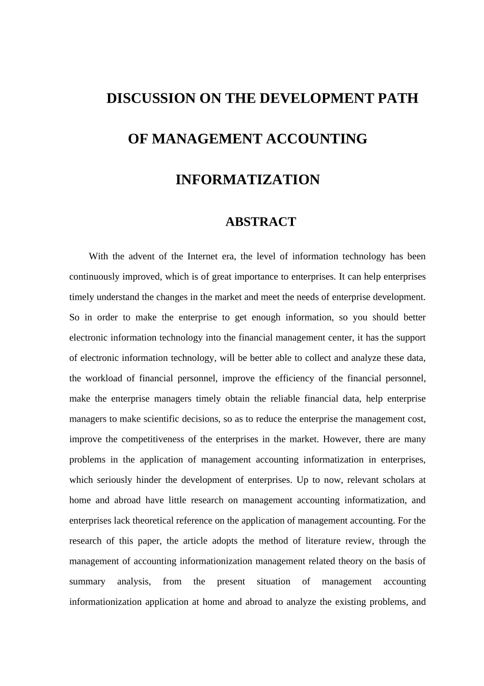 管理会计信息化发展路径探讨分析研究  财务管理专业_第2页