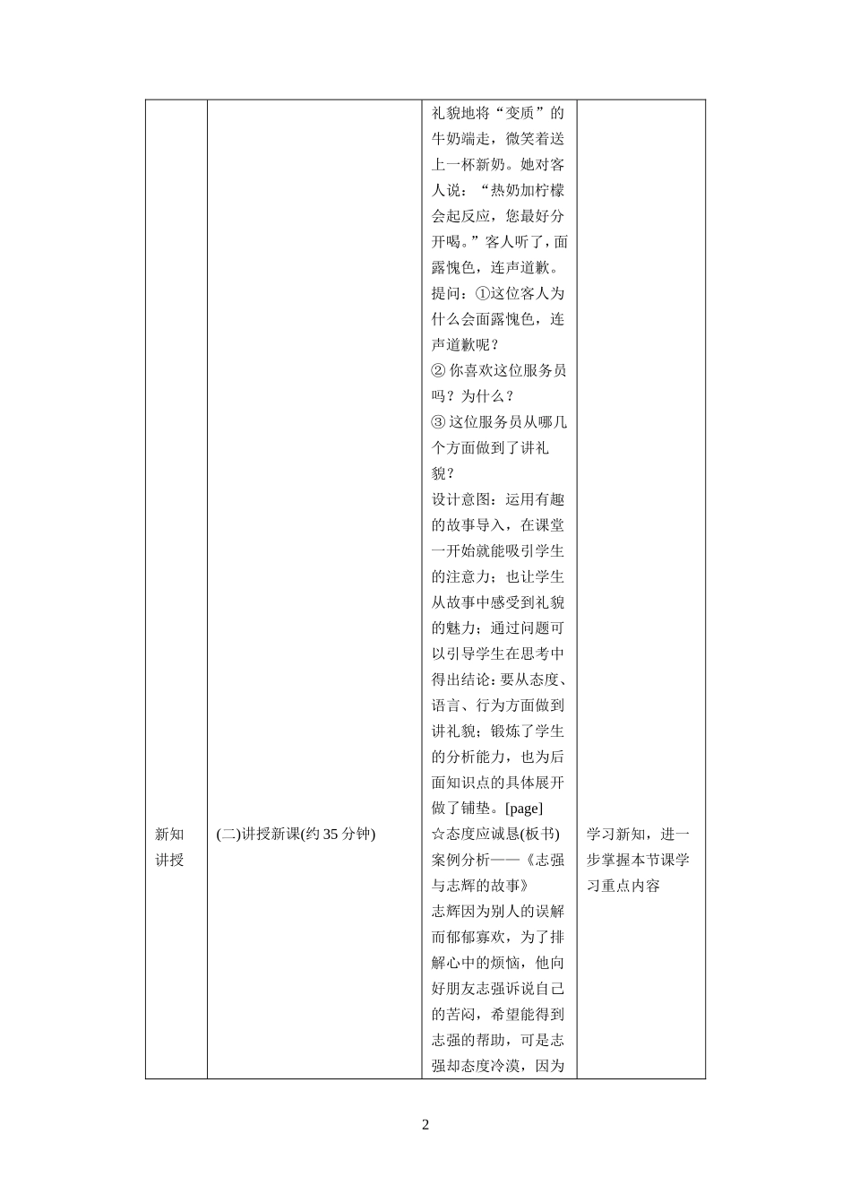 北京师范大学大连普兰店区附属学校待人接物有礼貌教学设计_第2页