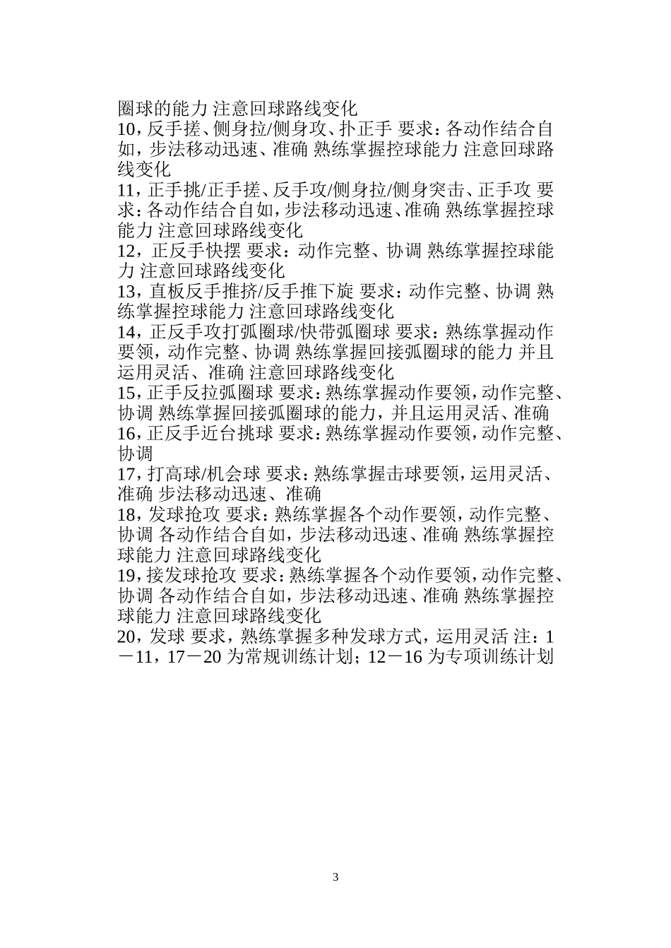 济阳初中乡村少年宫乒乓球兴趣辅导小组教案_第3页