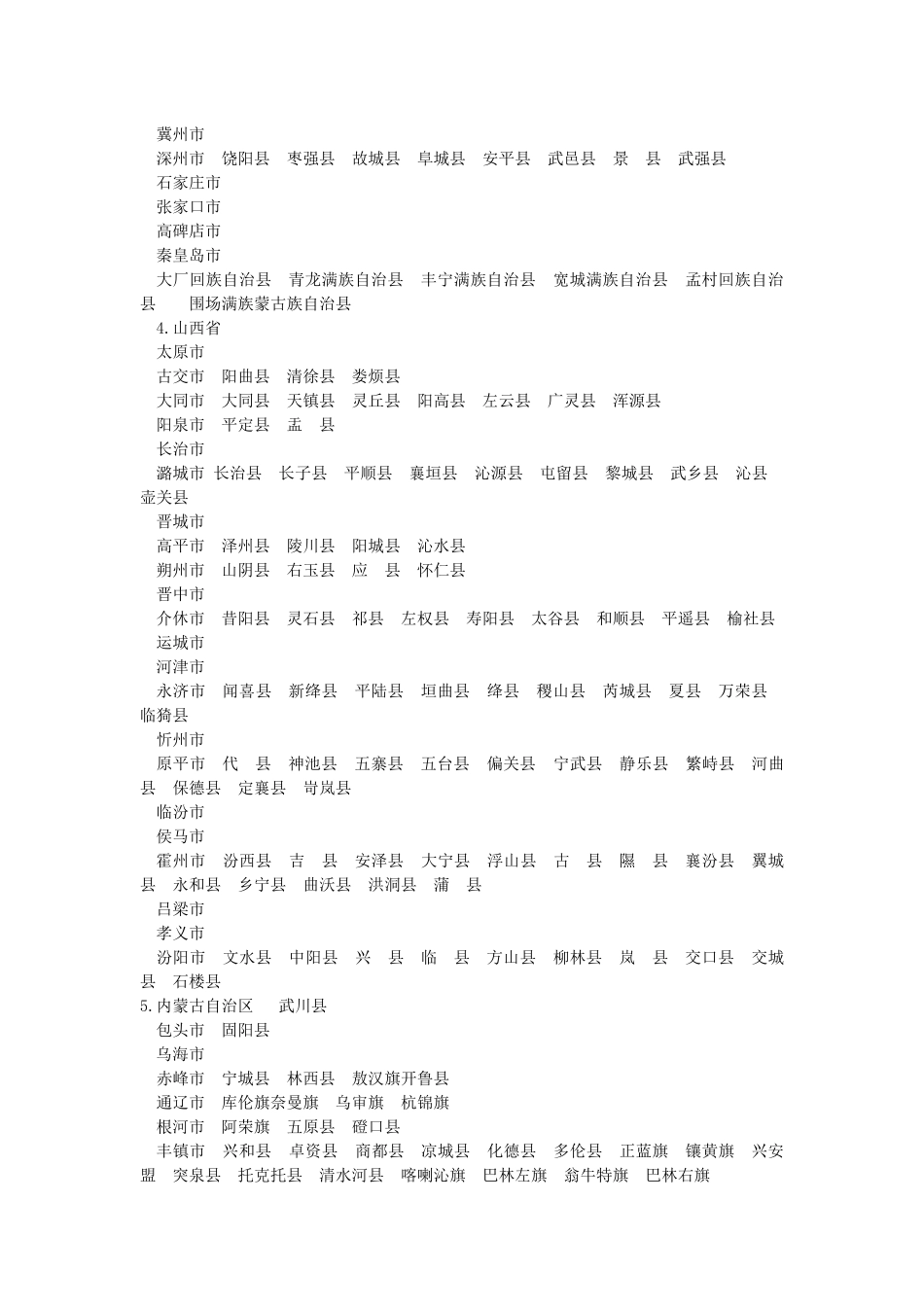 中国省市县名称大全_第2页