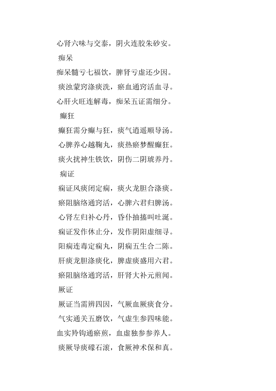 中医内科辨证歌诀中国中医考研_第3页