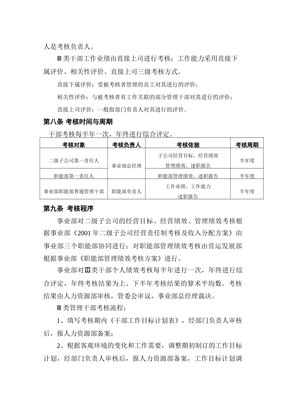 广东美的集团空调事业部干部绩效考核管理办法_第3页